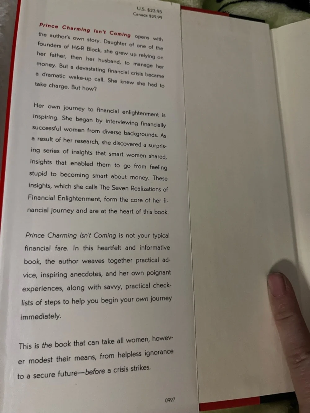 Prince Charming Isn't Coming by Barbara Stanny - Red Hardcover - Picture 3 of 4